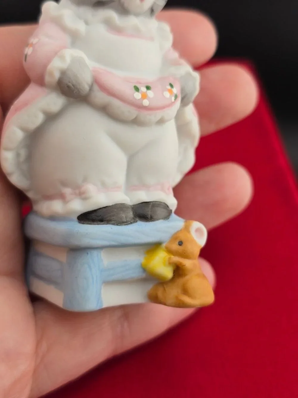 Kitty Cucumber Figurine Set Of 2 - 1988 B. Shackman - Porcelain Cat Ornaments